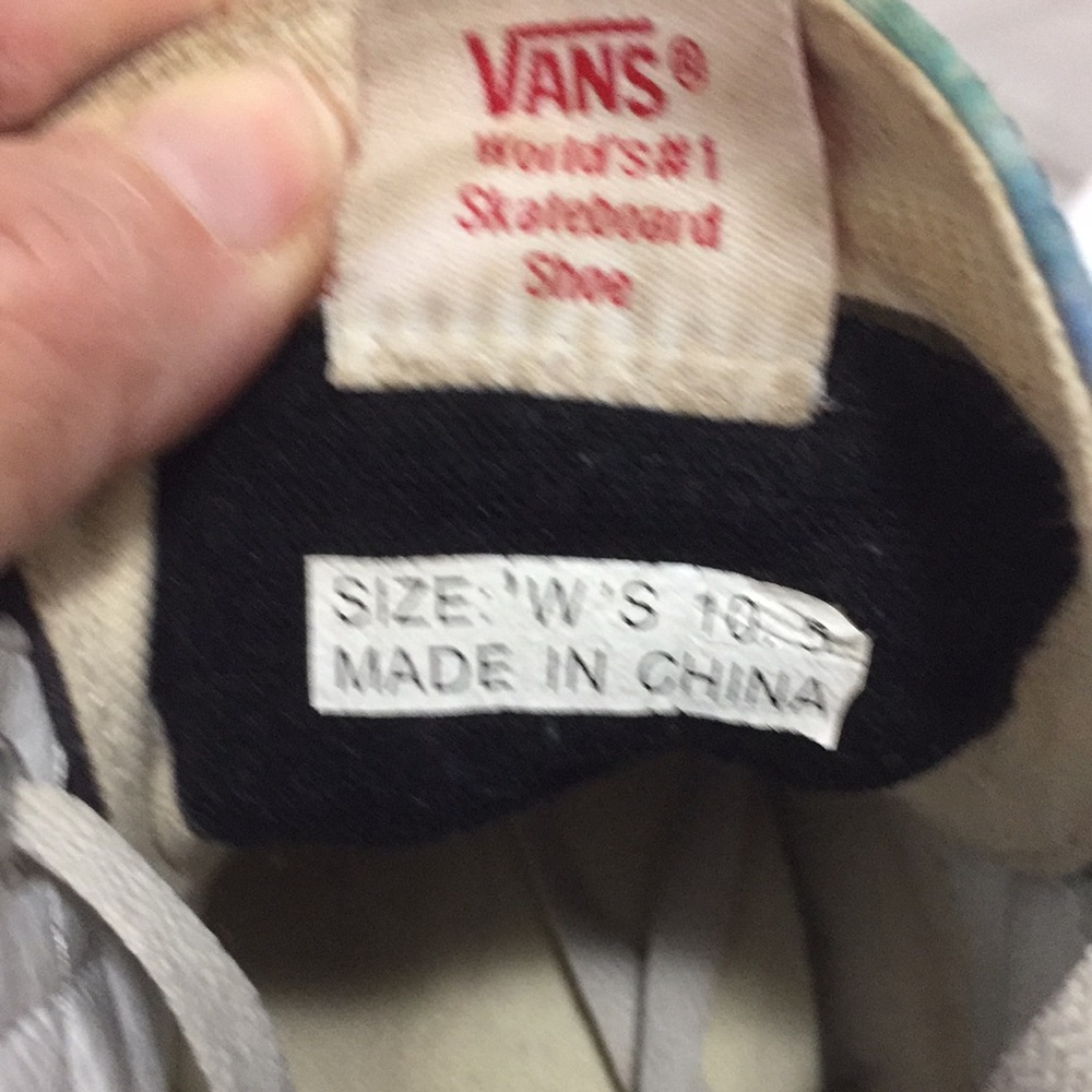 Vans Off the Wall Purple Tye Dye High Top Sneakers Size 10.5 - Picture 8 of 11